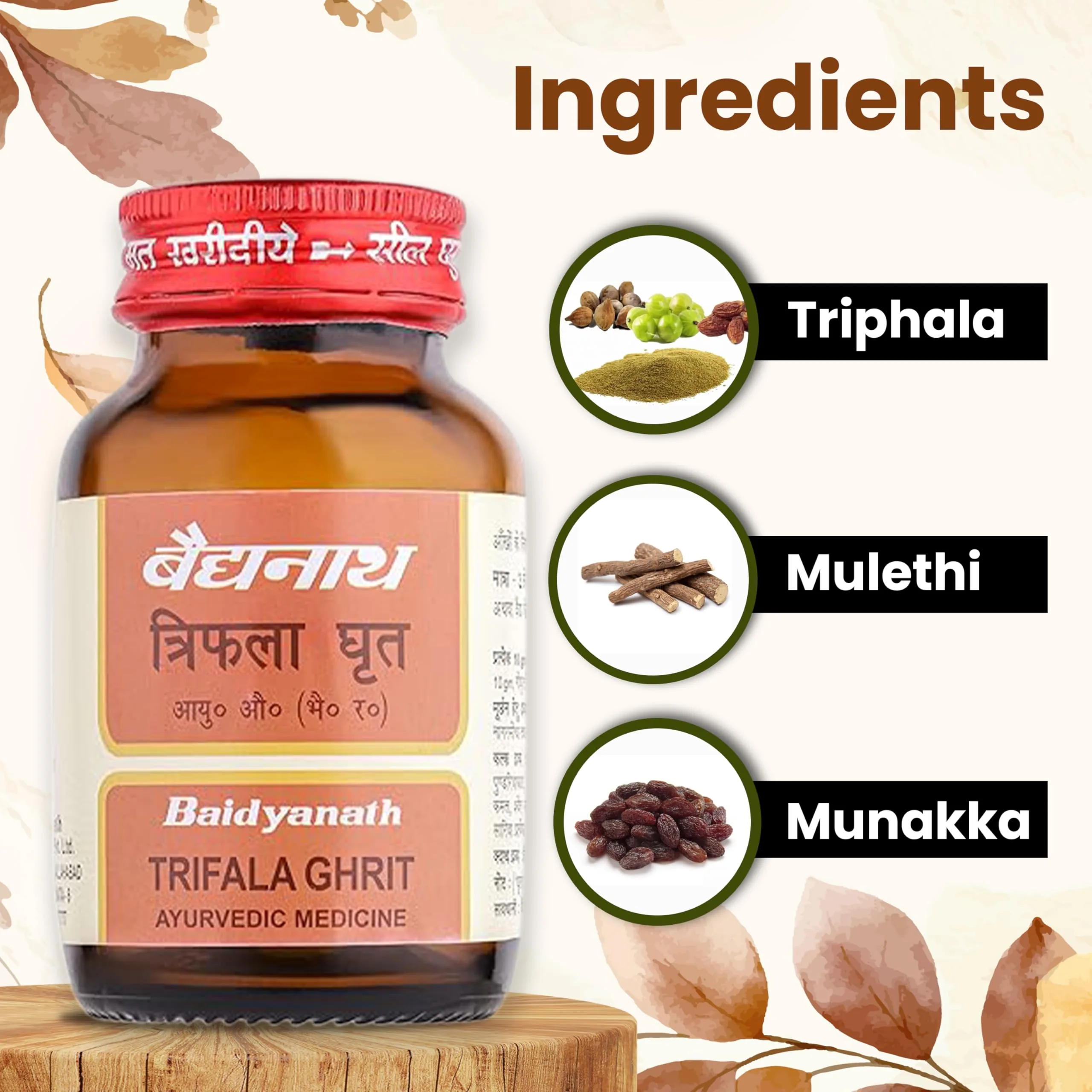 Baidyanath Triphala Ghrit | Ayurvedic Herbal Ghee for Eye Care and Digestion-7
