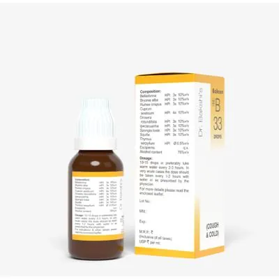 Bakson's Homeopathy B33 Drops | Natural Cough Relief | Bronchial & Throat Soother-4