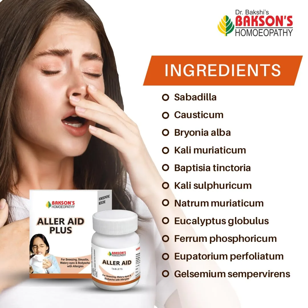 Bakson's Aller Aid Tablets | Homeopathic Allergy Relief | Natural Defense Against Sneezing & Runny Nose-4