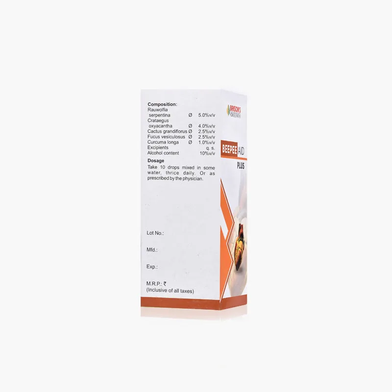 Bakson's Homeopathy Beepee Aid Plus Drops | Cardiovascular Support | Natural Circulation Formula-2