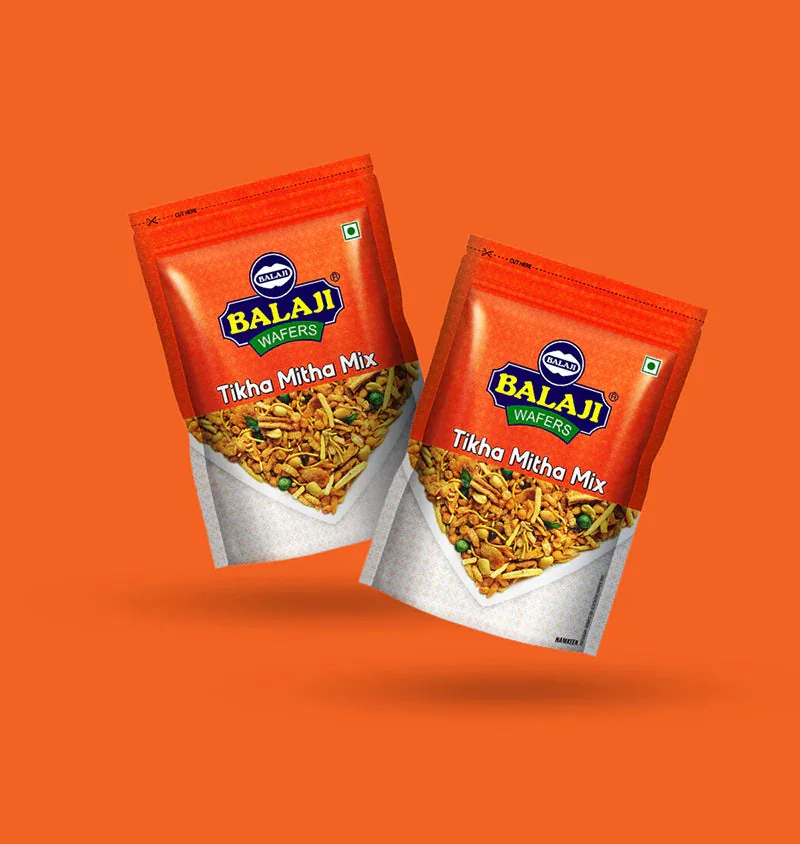 Balaji Wafers Tikha Mitha Mix | Traditional Indian Namkeen | Sweet & Spicy Savory Snack-3