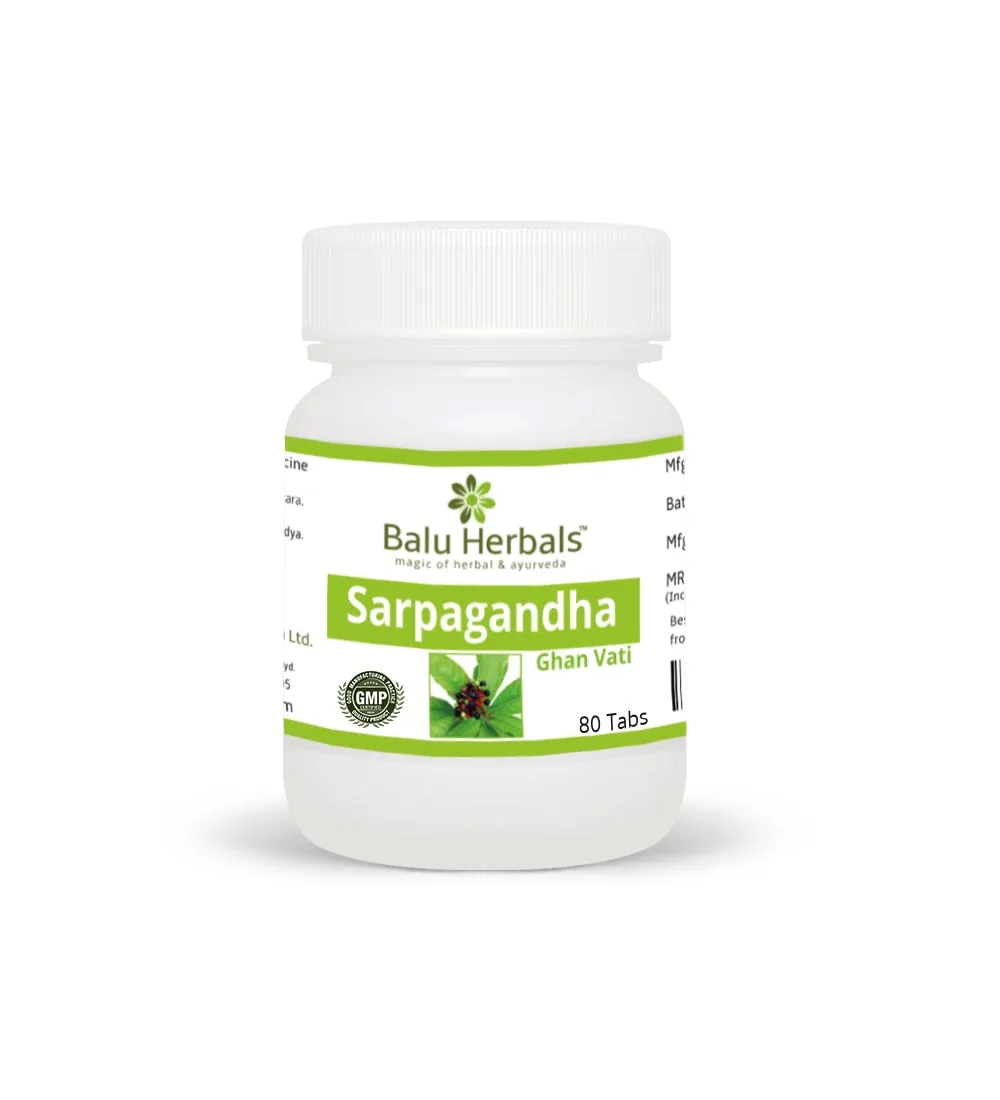 Balu Herbals Sarpagandha Ghan Vati Tablets
