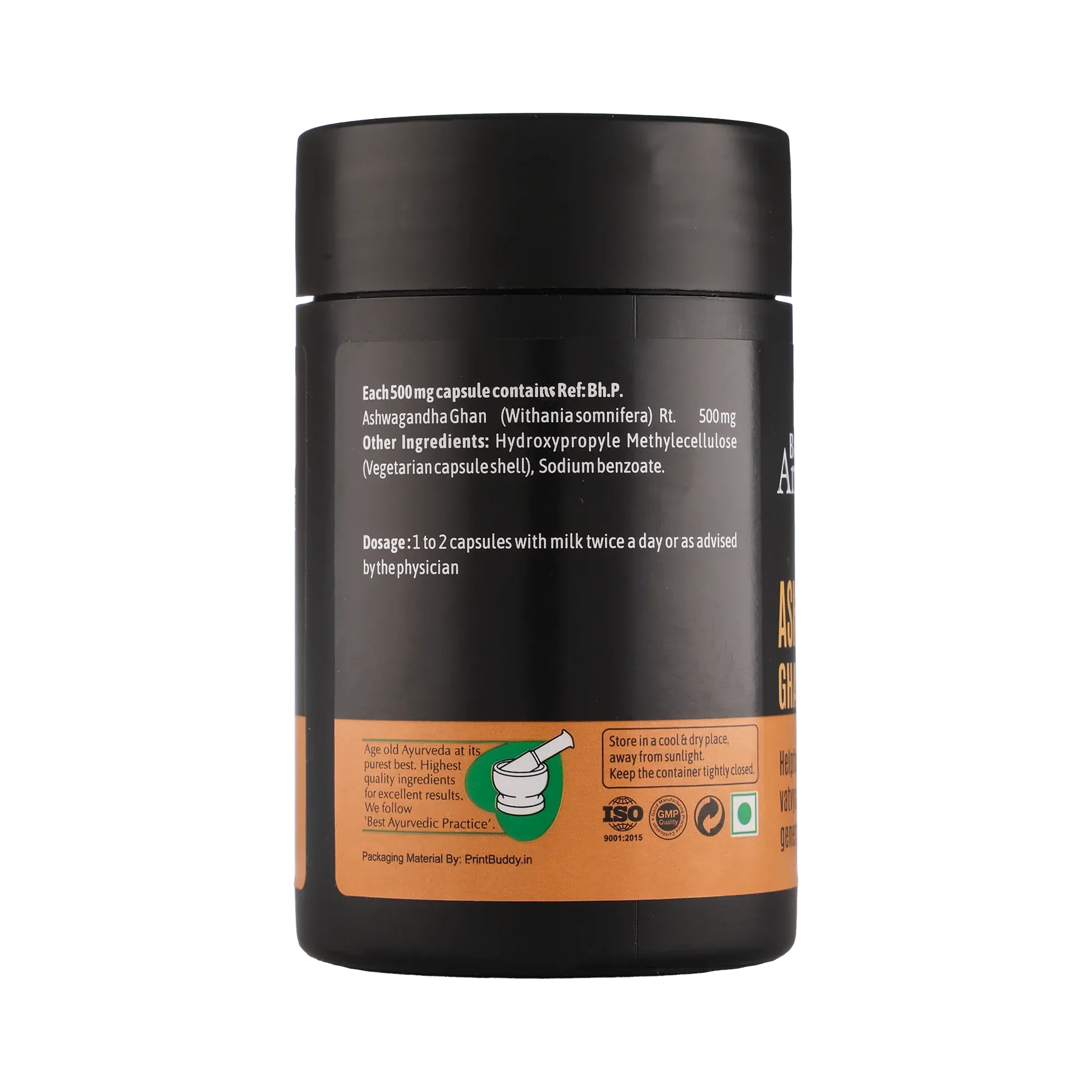 Baps Amrut Ashwagandha Ghan Capsules | Natural Adaptogen for Stress Relief & Vitality-2