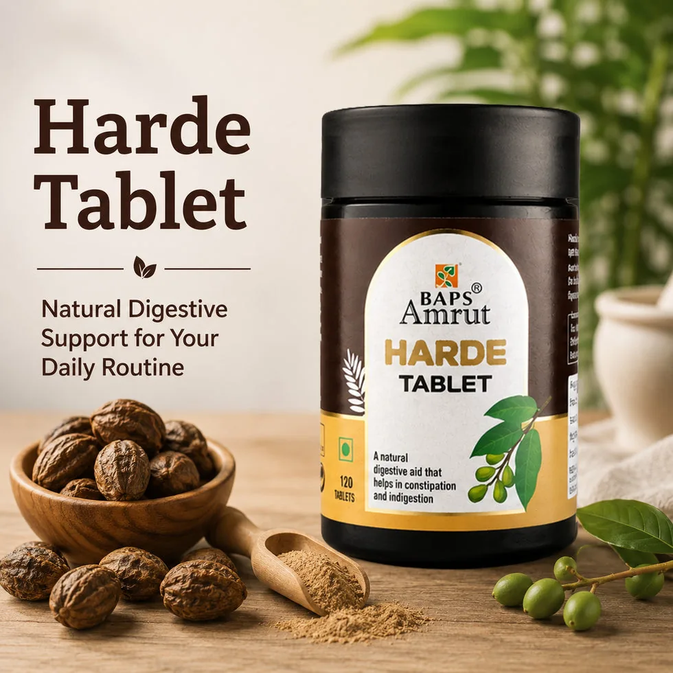 Baps Amrut Harde Tablet | Ayurvedic Digestive Support | Natural Haritaki Supplement-4