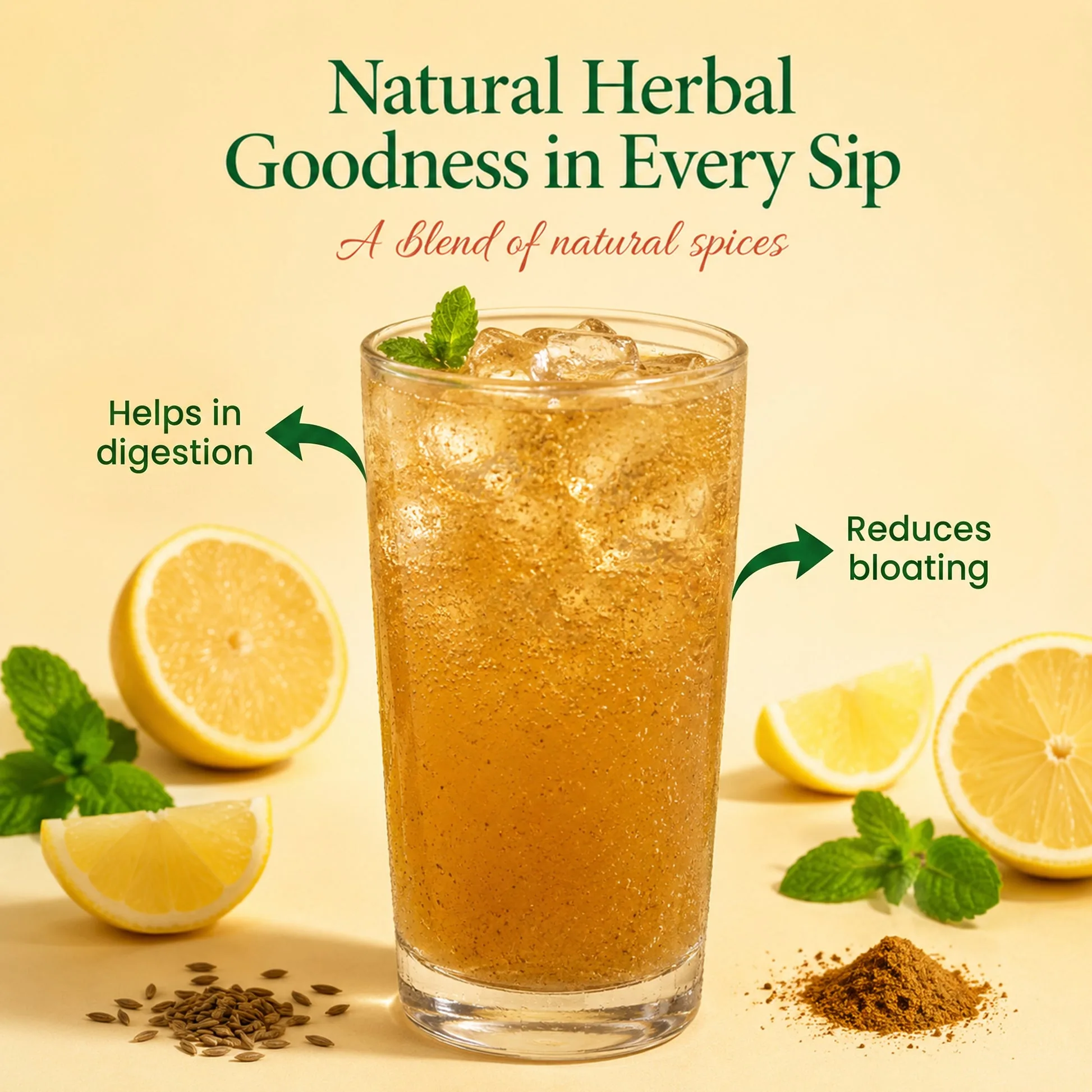 Baps Amrut Herbal Masala Mix Soda With Lemon | Effervescent Digestive Drink | Natural Acidity and Gas Relief-2