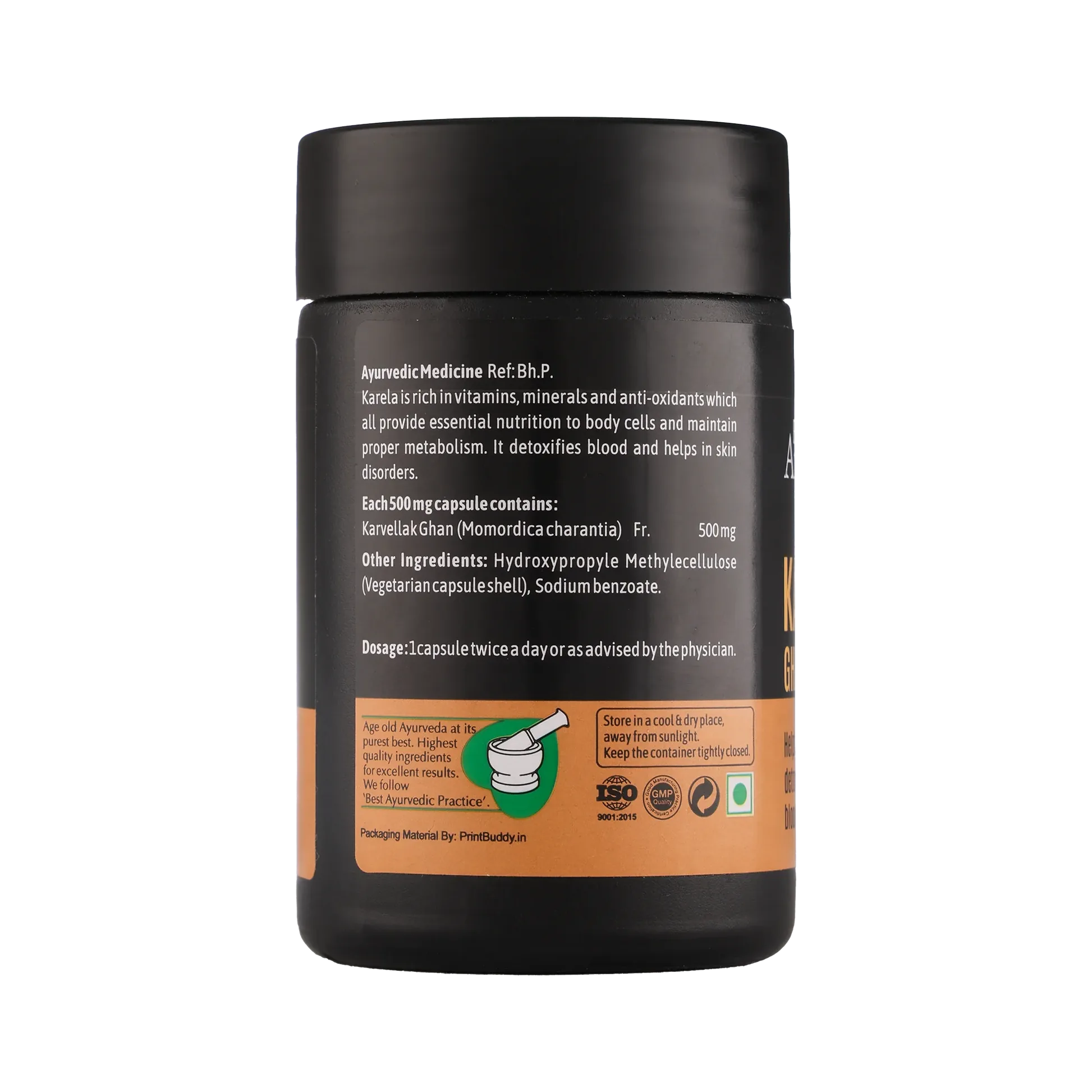 Baps Amrut Karela Ghan Capsules | Ayurvedic Bitter Melon Extract | Metabolic Support-2