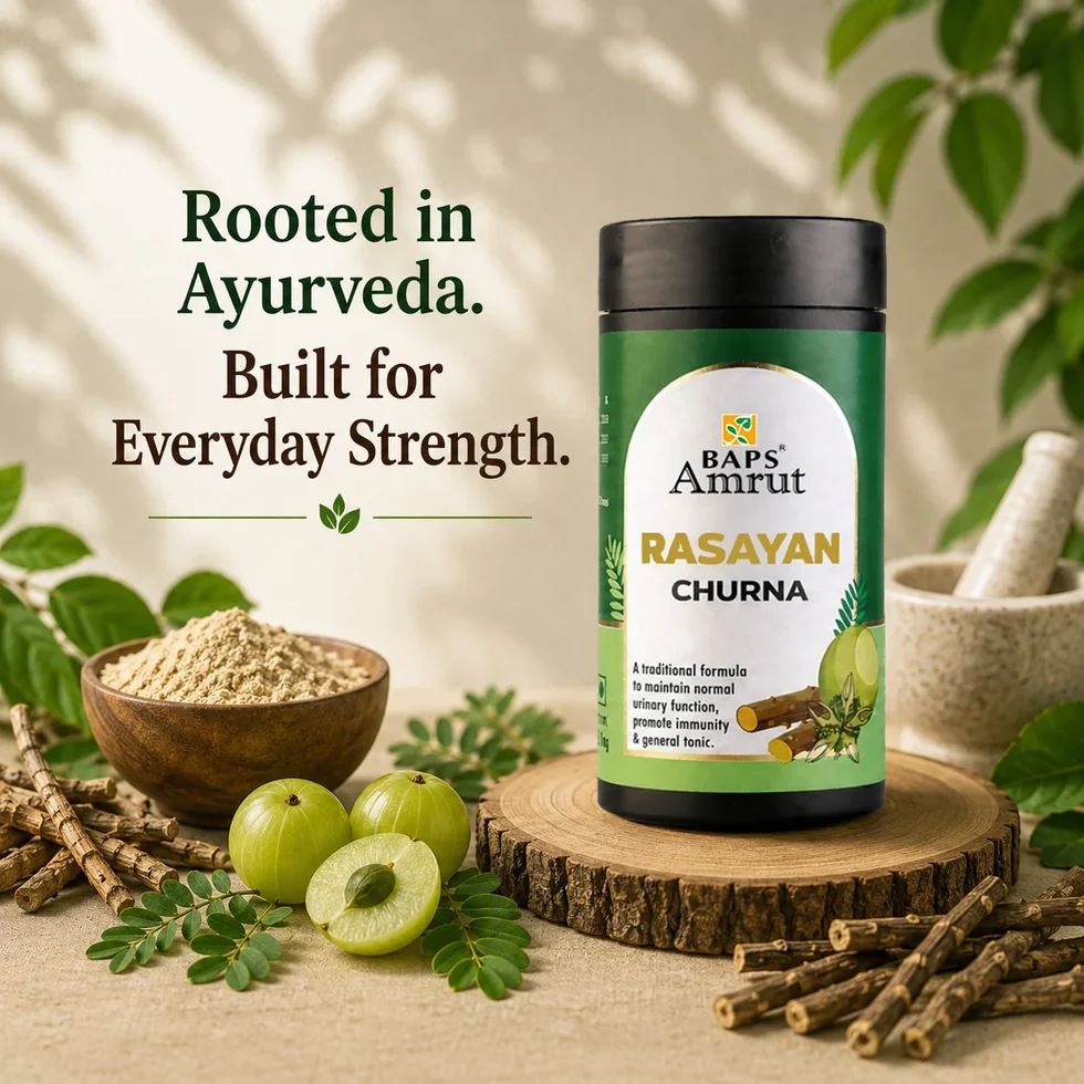Baps Amrut Rasayan Churna | Ayurvedic Herbal Powder | Rejuvenating Wellness Support-4