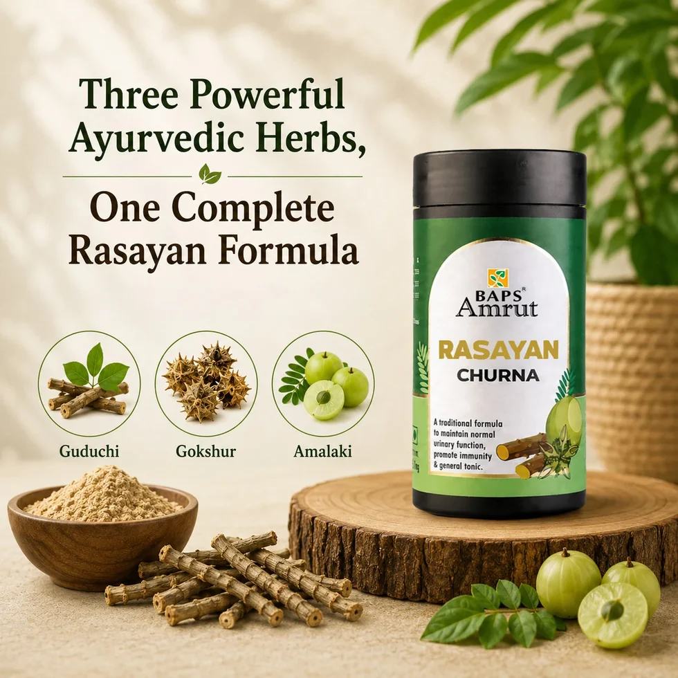 Baps Amrut Rasayan Churna | Ayurvedic Herbal Powder | Rejuvenating Wellness Support-7