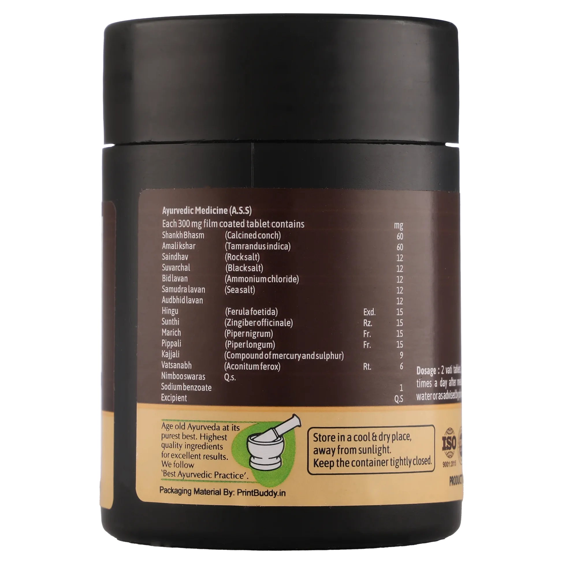 Baps Amrut Shankh Vati Tablet | Ayurvedic Digestive Support | Natural Antacid & Carminative-2