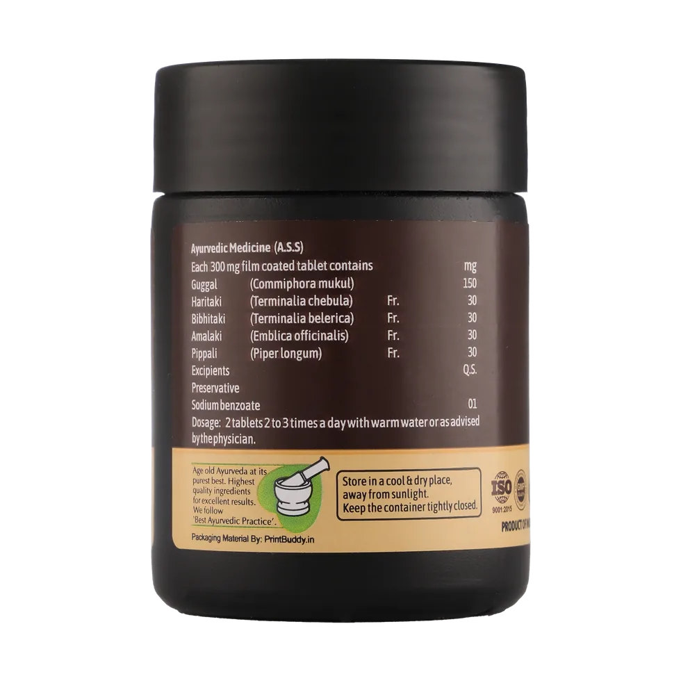 Baps Amrut Triphala Guggal Tablet | Ayurvedic Detox & Inflammatory Support-2