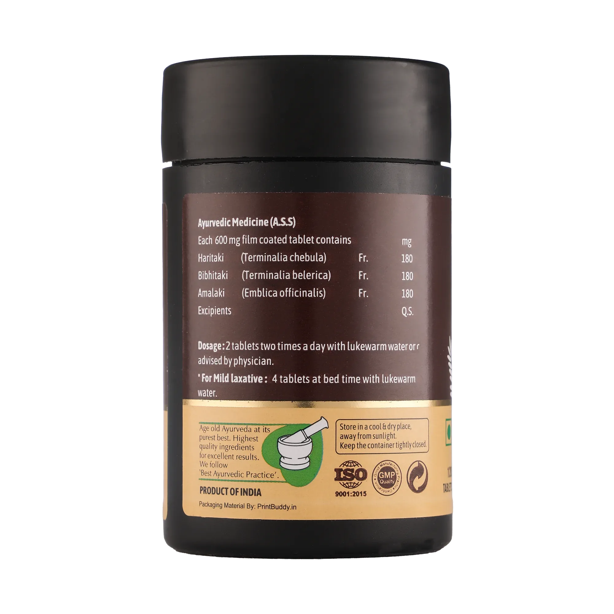 Baps Amrut Triphala Tablets | Ayurvedic Digestive Support | Natural Colon Cleanse & Detox-8