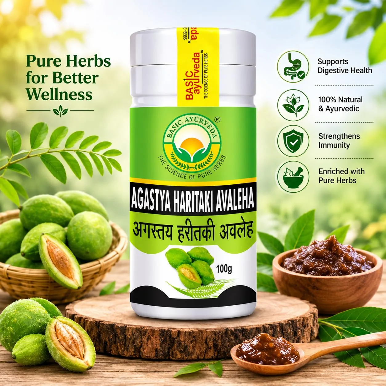 Basic Ayurveda Agastya Haritaki Avaleh | Classical Respiratory Tonic | Herbal Lung & Digestive Support-4