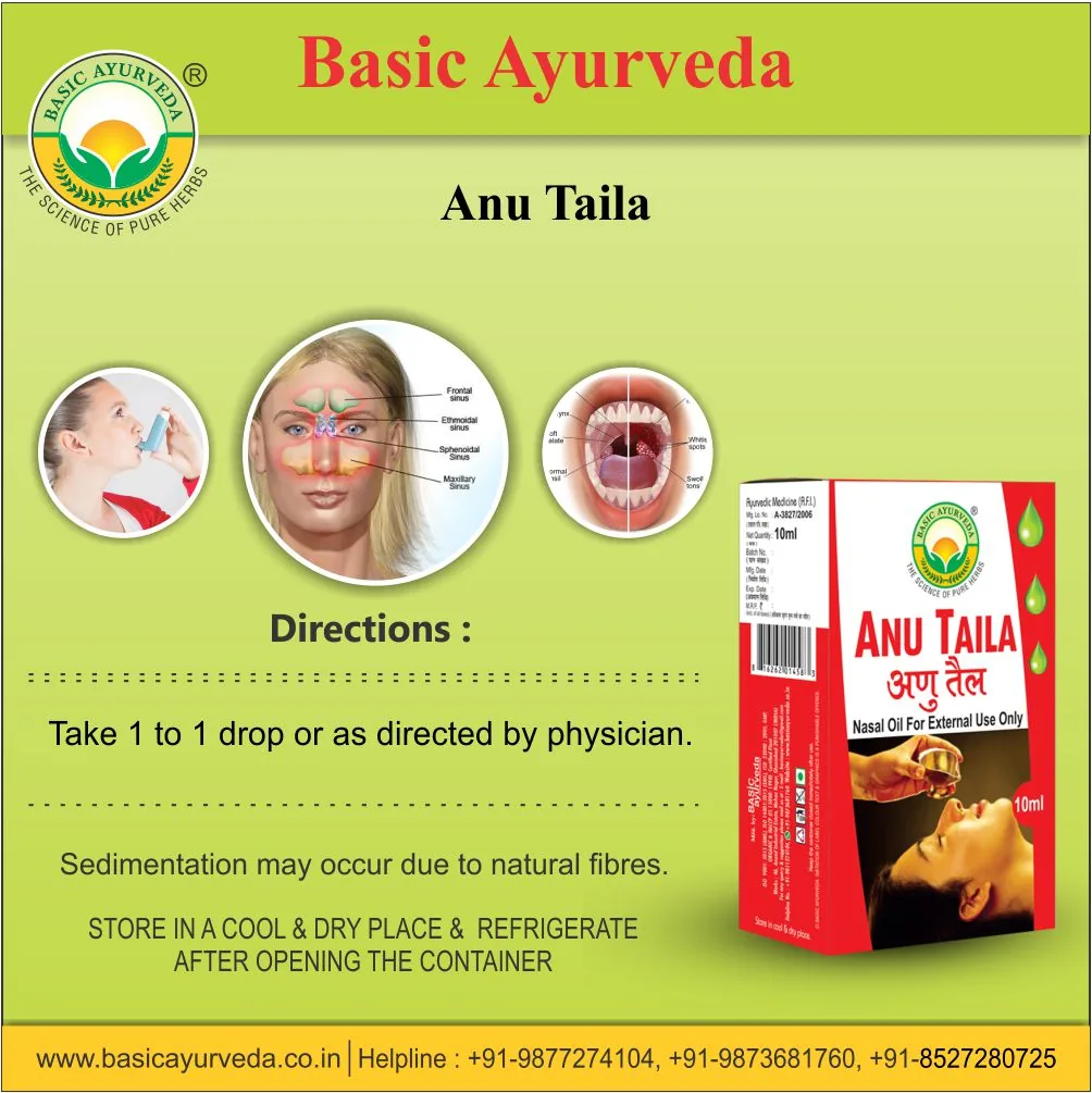 Basic Ayurveda Anu Taila | Herbal Nasya Oil | Nasal Passage Care & Respiratory Support-6