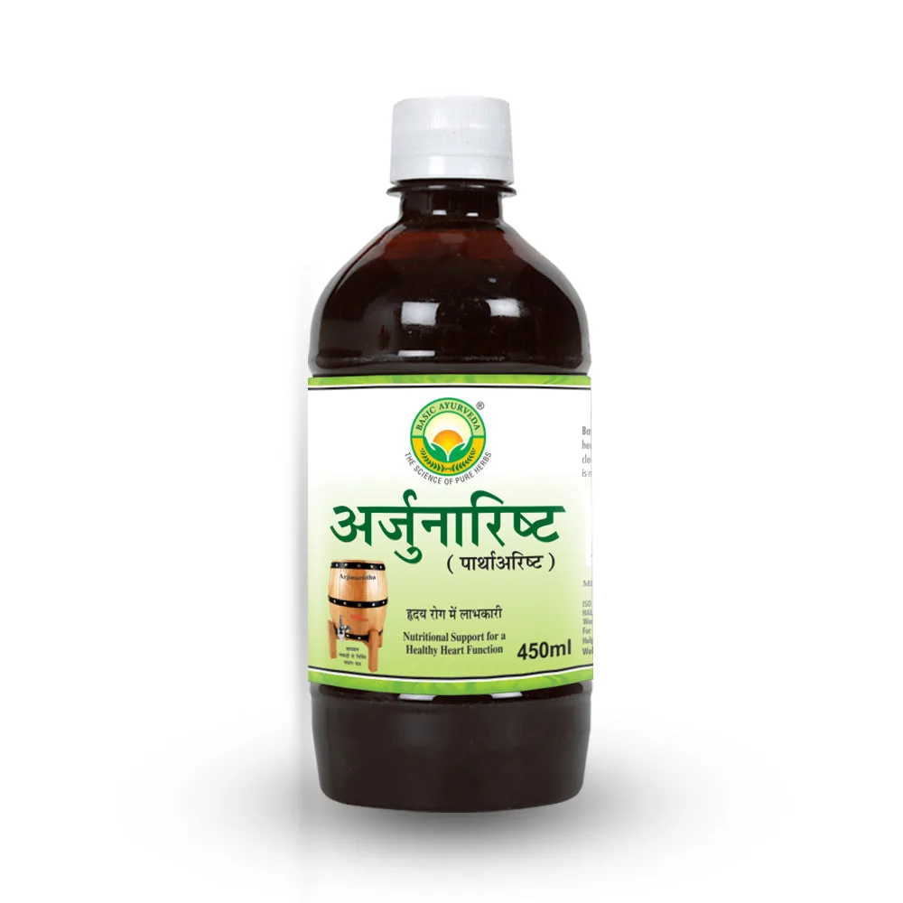 Basic Ayurveda Arjunarishta Syrup | Traditional Cardioprotective Tonic | Herbal Heart & Respiratory Support-2