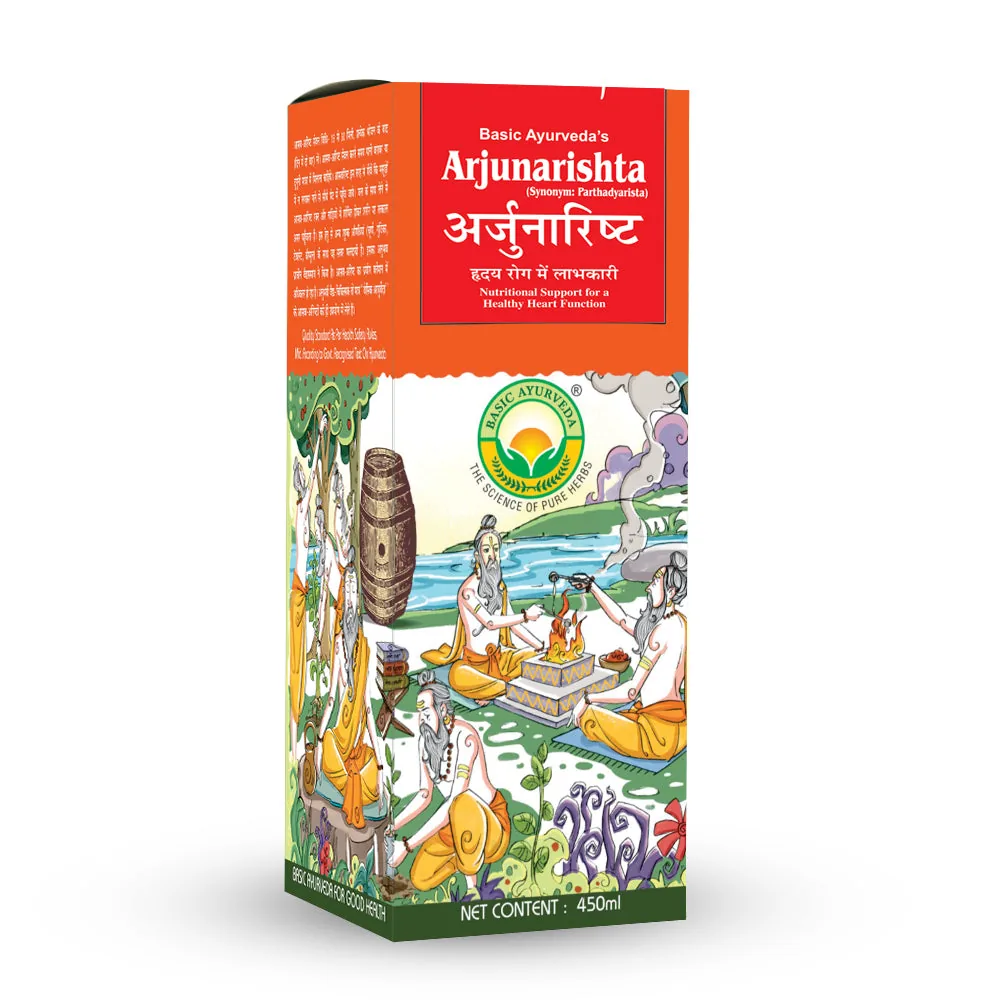 Basic Ayurveda Arjunarishta Syrup | Traditional Cardioprotective Tonic | Herbal Heart & Respiratory Support-3