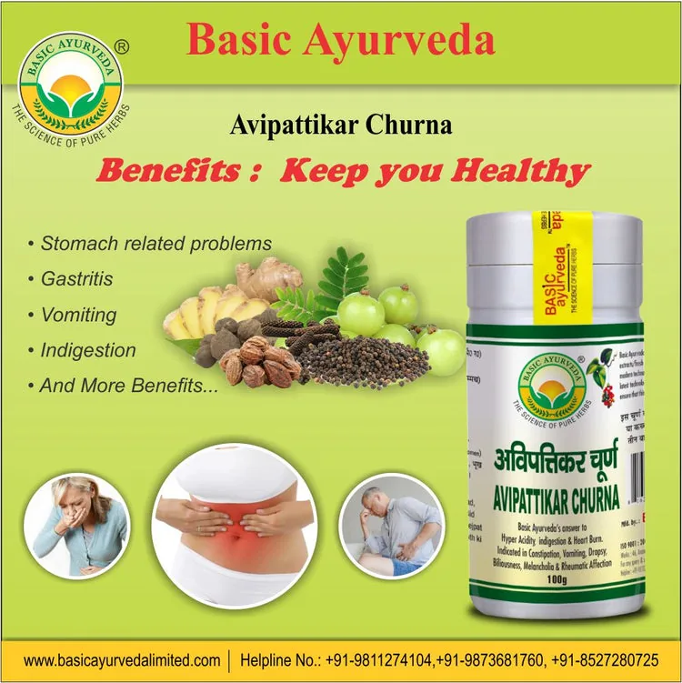 Basic Ayurveda Avipattikar Churna | Herbal Digestive Powder | Pitta Balancing Formula-2