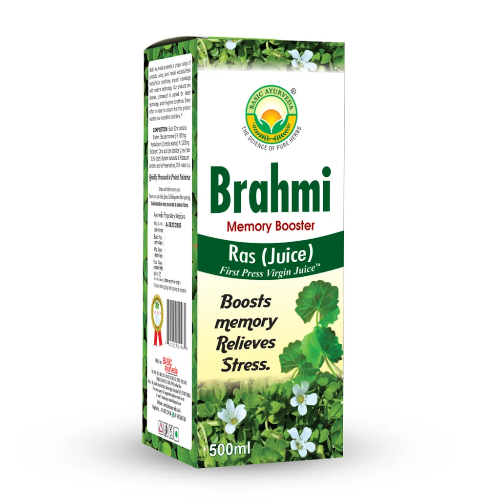 Basic Ayurveda Brahmi Ras Juice | Ayurvedic Brain Tonic | Memory & Focus Support-2