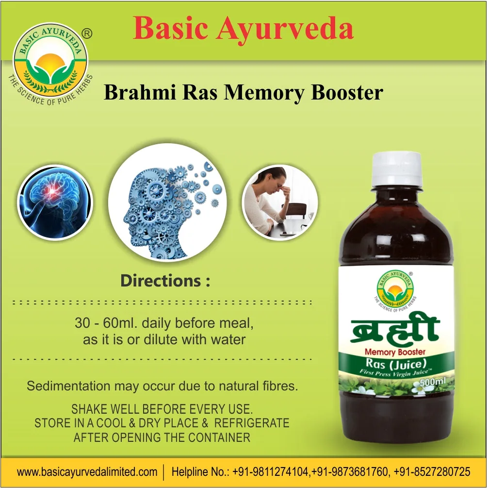Basic Ayurveda Brahmi Ras Juice | Ayurvedic Brain Tonic | Memory & Focus Support-5