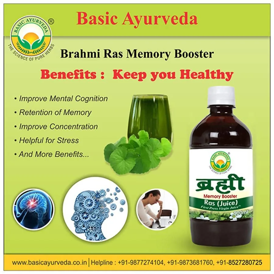 Basic Ayurveda Brahmi Ras Juice | Ayurvedic Brain Tonic | Memory & Focus Support-6