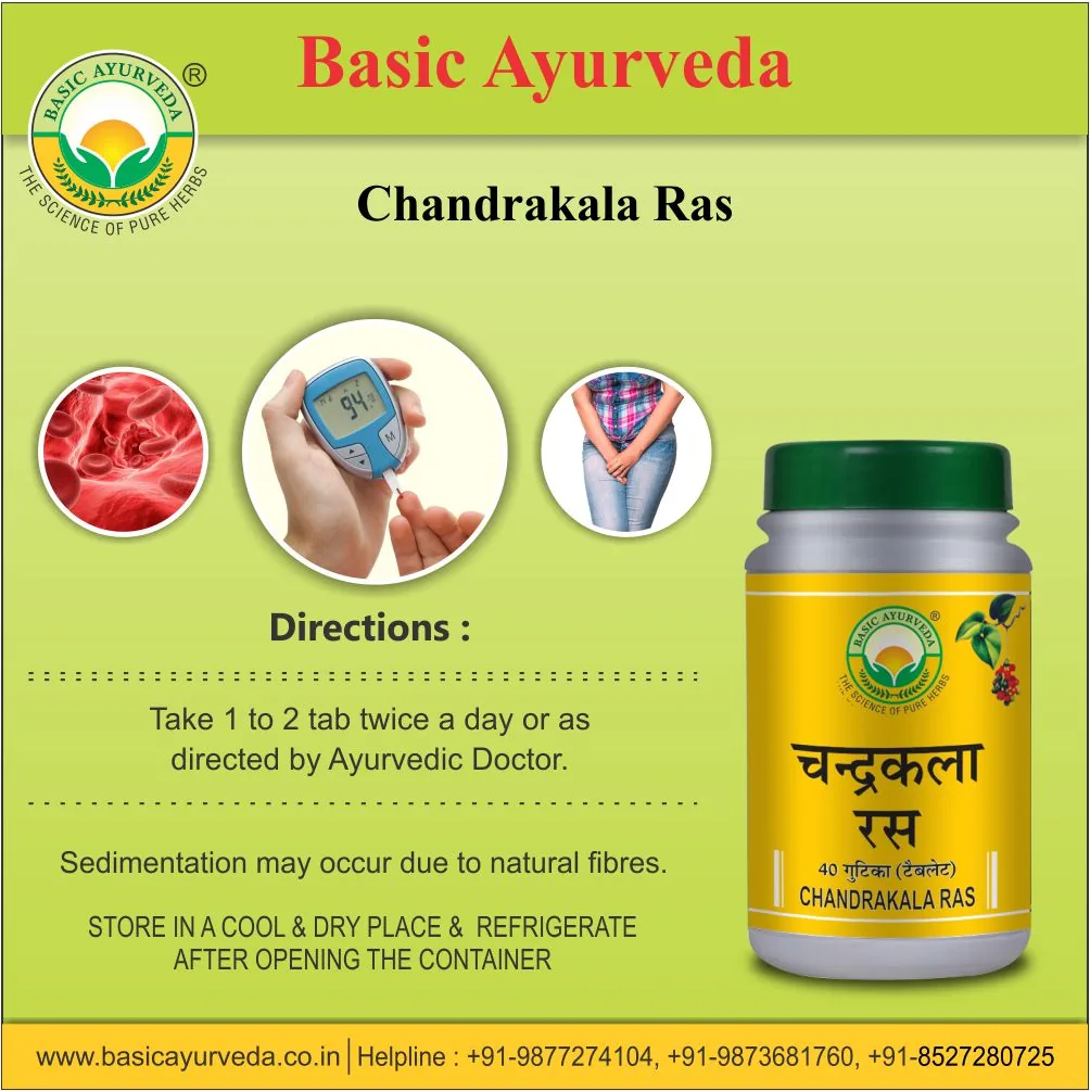 Basic Ayurveda Chandrakala Ras Tablet | Herbomineral Pitta Balance Formula-4