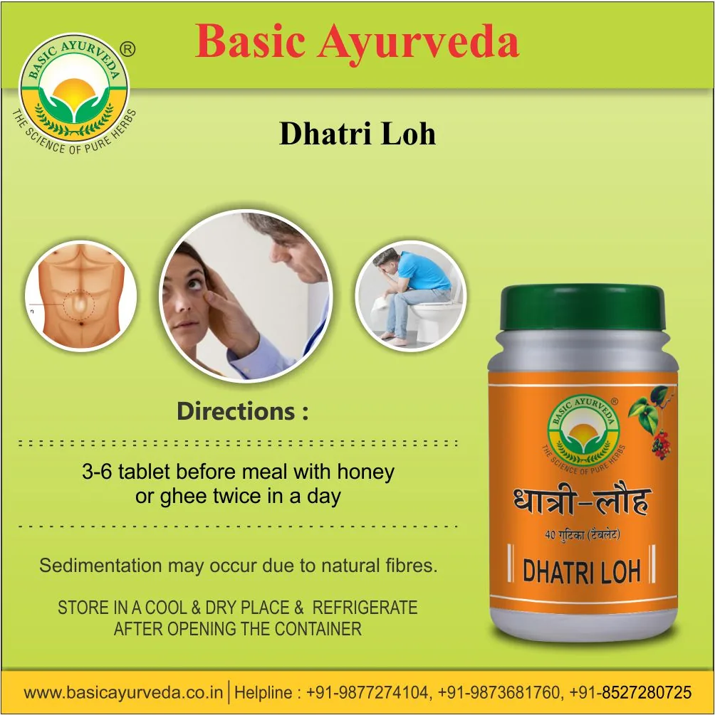 Basic Ayurveda Dhatri Loh Tablet | Ayurvedic Iron Formula | Digestive & Vitality Support-2