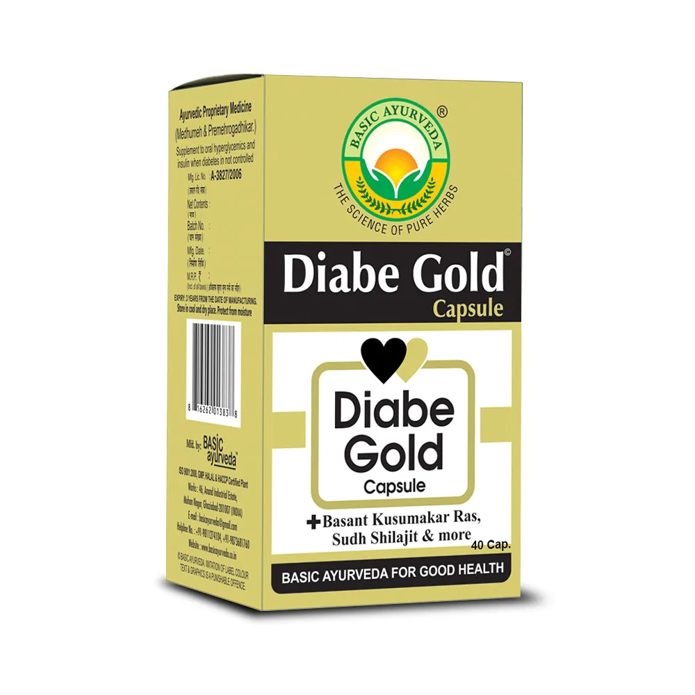 Basic Ayurveda Diabe Gold Capsules | Herbal Blood Sugar Support | Ayurvedic Metabolic Wellness-4