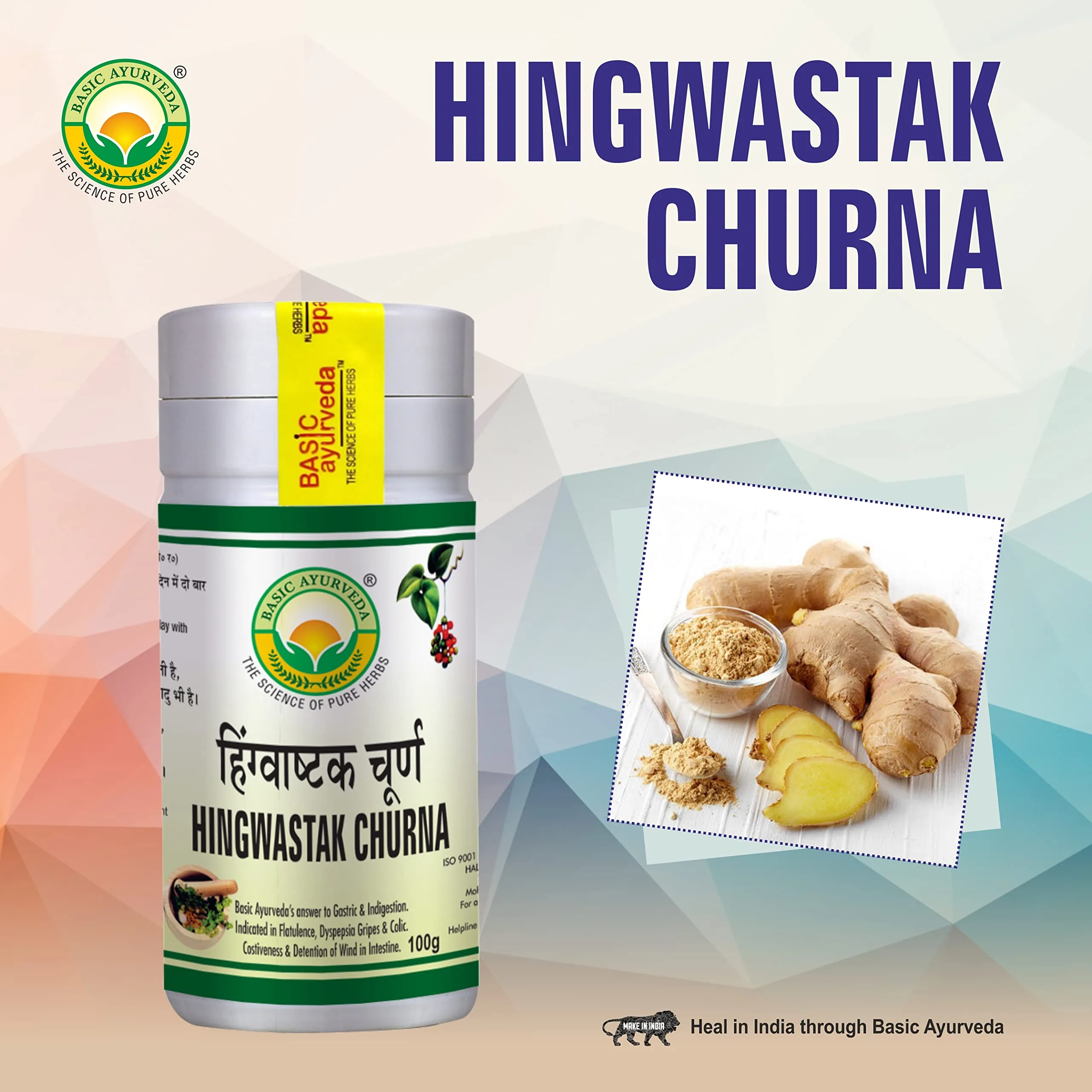 Basic Ayurveda Hingwastak Churna | Traditional Digestive Powder | Natural Gas and Bloating Relief-2