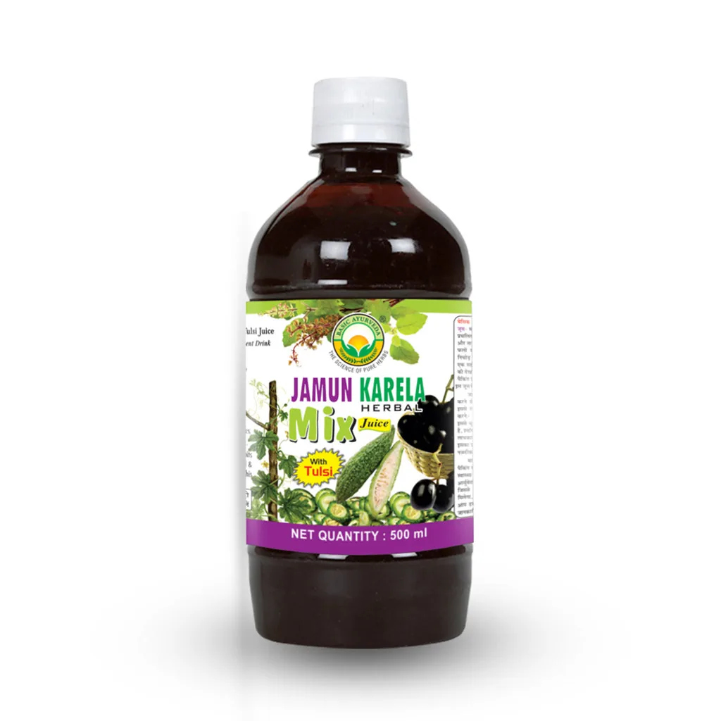 Basic Ayurveda Jamun Karela Herbal Mix Juice | Plant-Based Wellness Drink | Traditional Blood Purifier-3