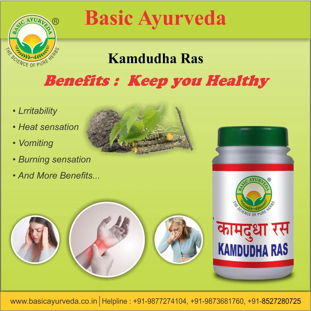 Basic Ayurveda Kamdudha Ras Tablet | Ayurvedic Digestive Care | Natural Antacid & Cooling Formula-3