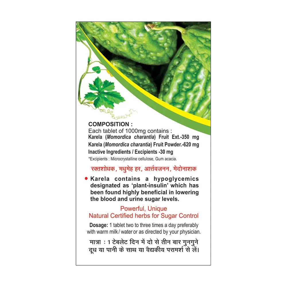 Basic Ayurveda Karela Bitter Gourd Tablet | Ayurvedic Blood Sugar Support | Natural Metabolism Booster-2