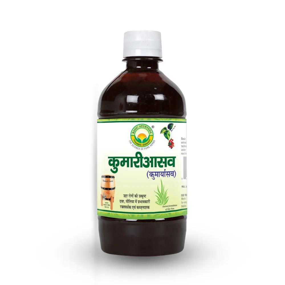 Basic Ayurveda Kumari Asava | Ayurvedic Digestive & Liver Tonic | Natural Aloe Vera Fermented Liquid-2