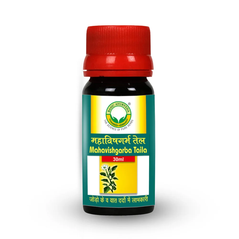 Basic Ayurveda Mahavishgarba Taila | Classical Ayurvedic Massage Oil | Joint and Muscle Care-2