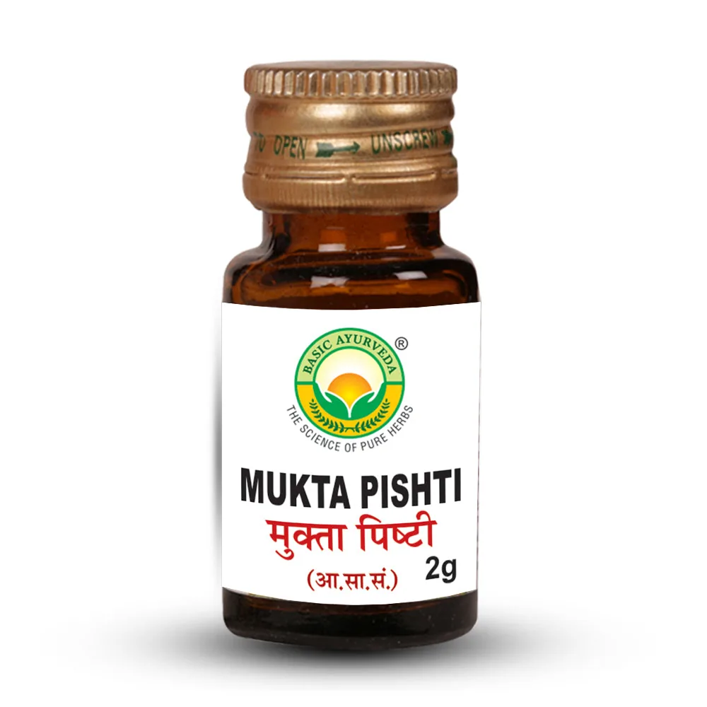 Basic Ayurveda Mukta Pishti | Pure Pearl Powder Supplement | Pitta Balancing & Cooling Formula-2