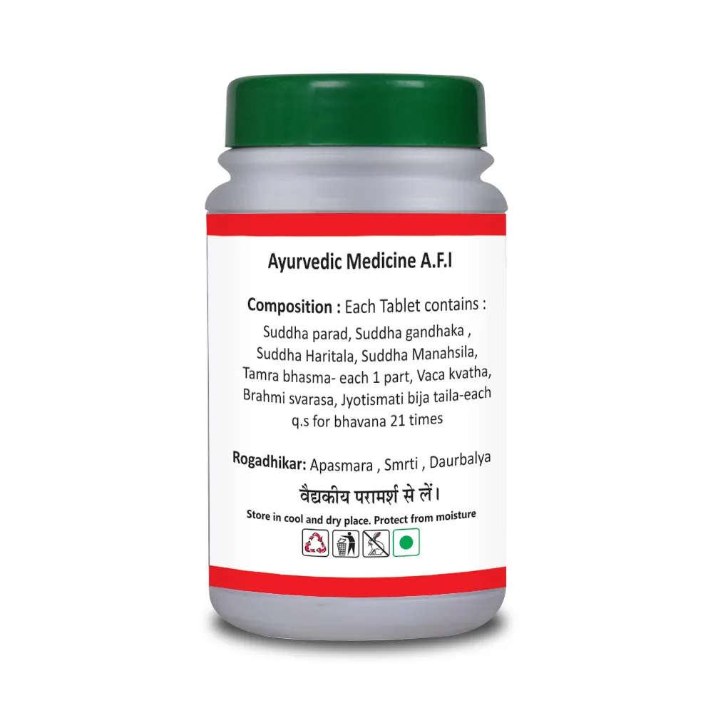 Basic Ayurveda Smriti Sagar Ras Tablets | Ayurvedic Brain Tonic for Cognitive Support-2