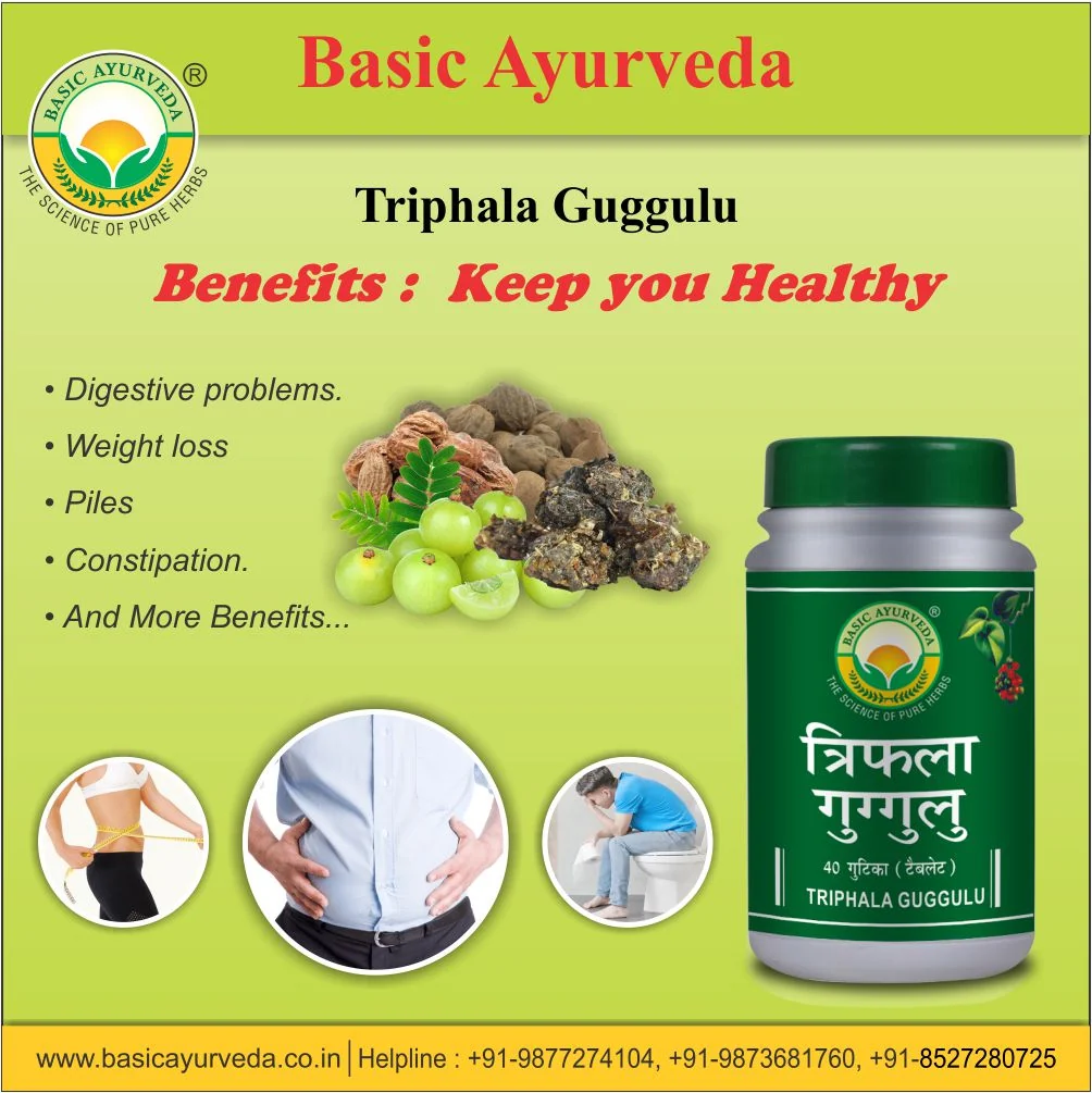 Basic Ayurveda Triphala Guggulu | Ayurvedic Herbal Tablet | Traditional Joint & Detox Support-1