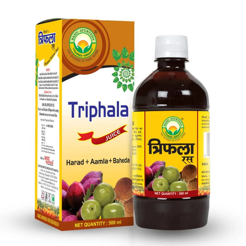 Basic Ayurveda Triphala Ras | Herbal Digestive Tonic | Natural Colon Cleanse & Immunity Support