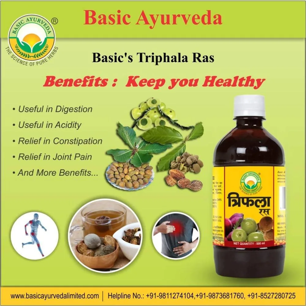Basic Ayurveda Triphala Ras | Herbal Digestive Tonic | Natural Colon Cleanse & Immunity Support-4