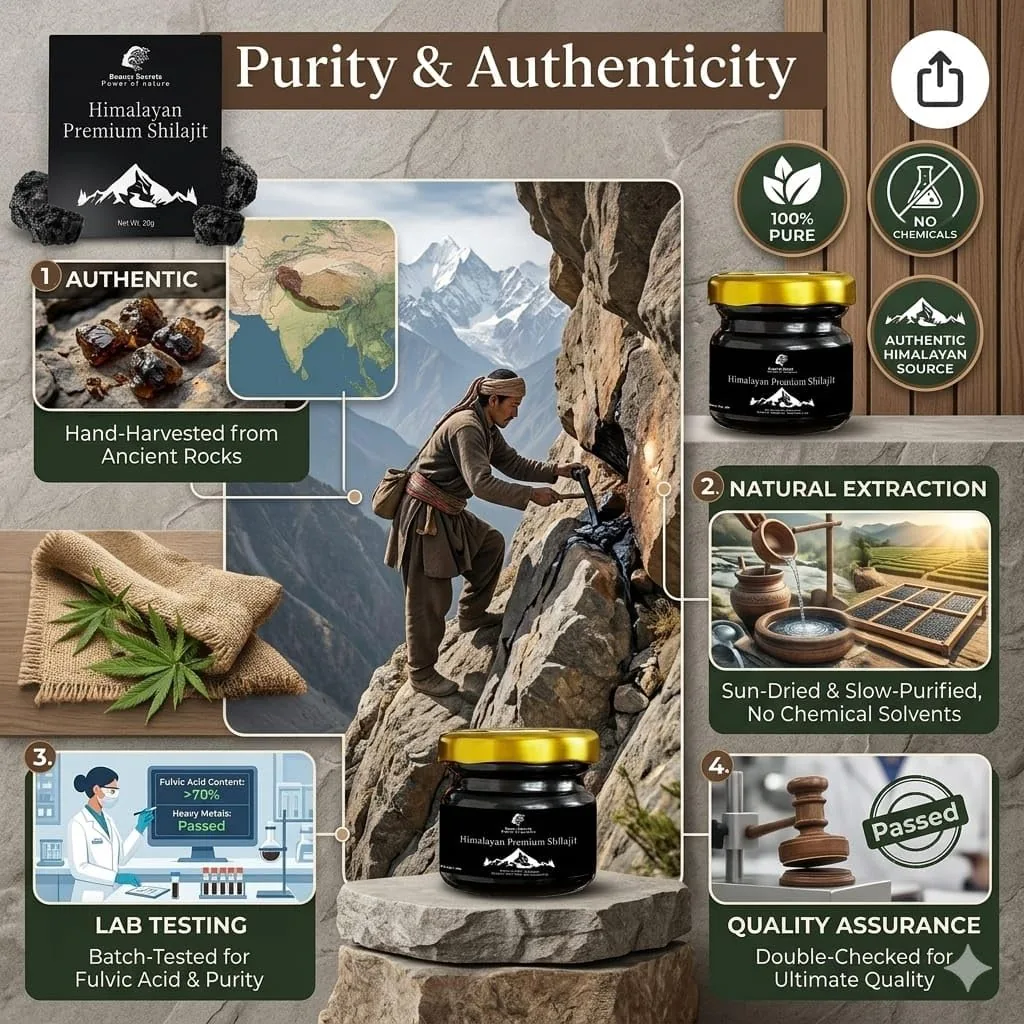 Beauty Secrets Pure Himalayan SJ Resin | Authentic Shilajit | Natural Energy & Vitality Booster-5