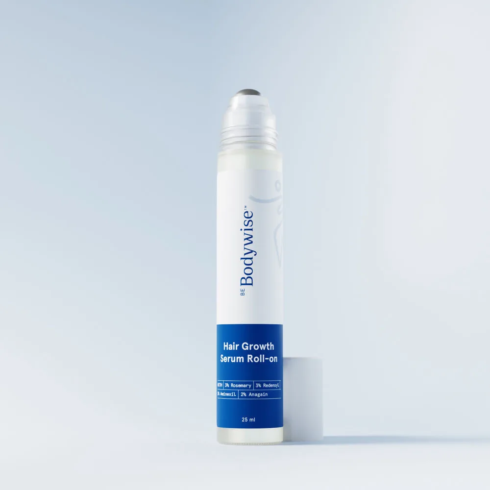 BeBodywise Rosemary Hair Growth Serum (Roll On) | Scalp Serum | With Redensyl & Anagain for Thicker Hair