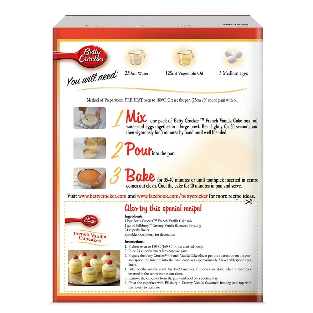 Betty Crocker French Vanilla Cake Mix