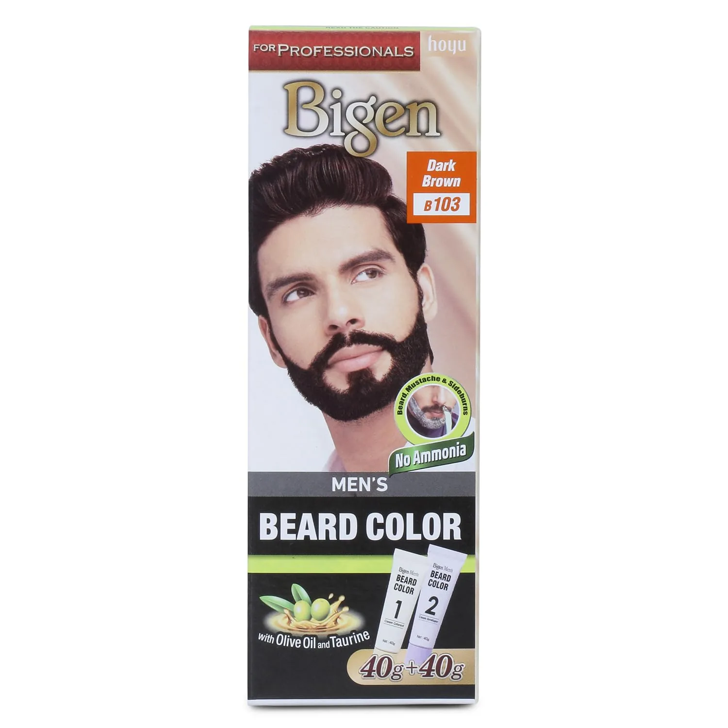 Bigen Men Colour Dark Brown B 103 | Beard and Mustache Color | Natural Gray Coverage
