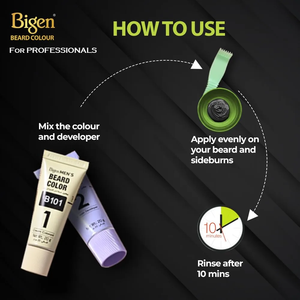 Bigen Men Colour Dark Brown B 103 | Beard and Mustache Color | Natural Gray Coverage-5