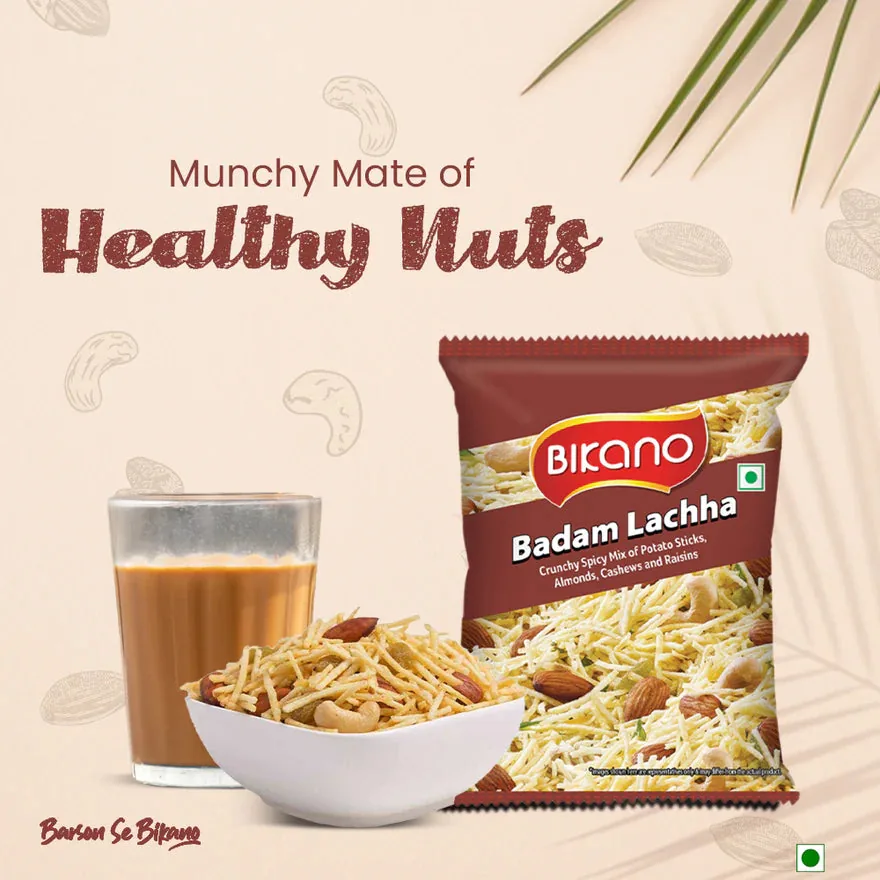 Bikanervala Bikano Badam Lachha | Crispy Almond Sweet Snack | Authentic Festival Treat-2