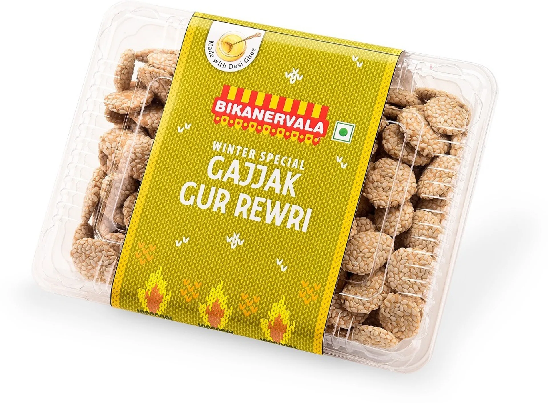 Bikanervala Gajjak Gur Rewri | Traditional Winter Sesame Sweet | Til Gur Mithai 400 gm