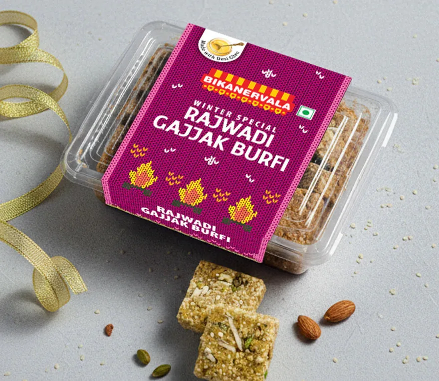 Bikanervala Rajwadi Gajjak Burfi | Royal Sesame Jaggery Sweet | Traditional Winter Mithai 500 gm