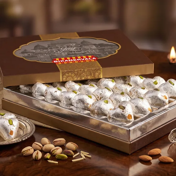 Bikanervala Sweets Kaju Dil | Cashew Mithai | Authentic Festive Indian Sweet