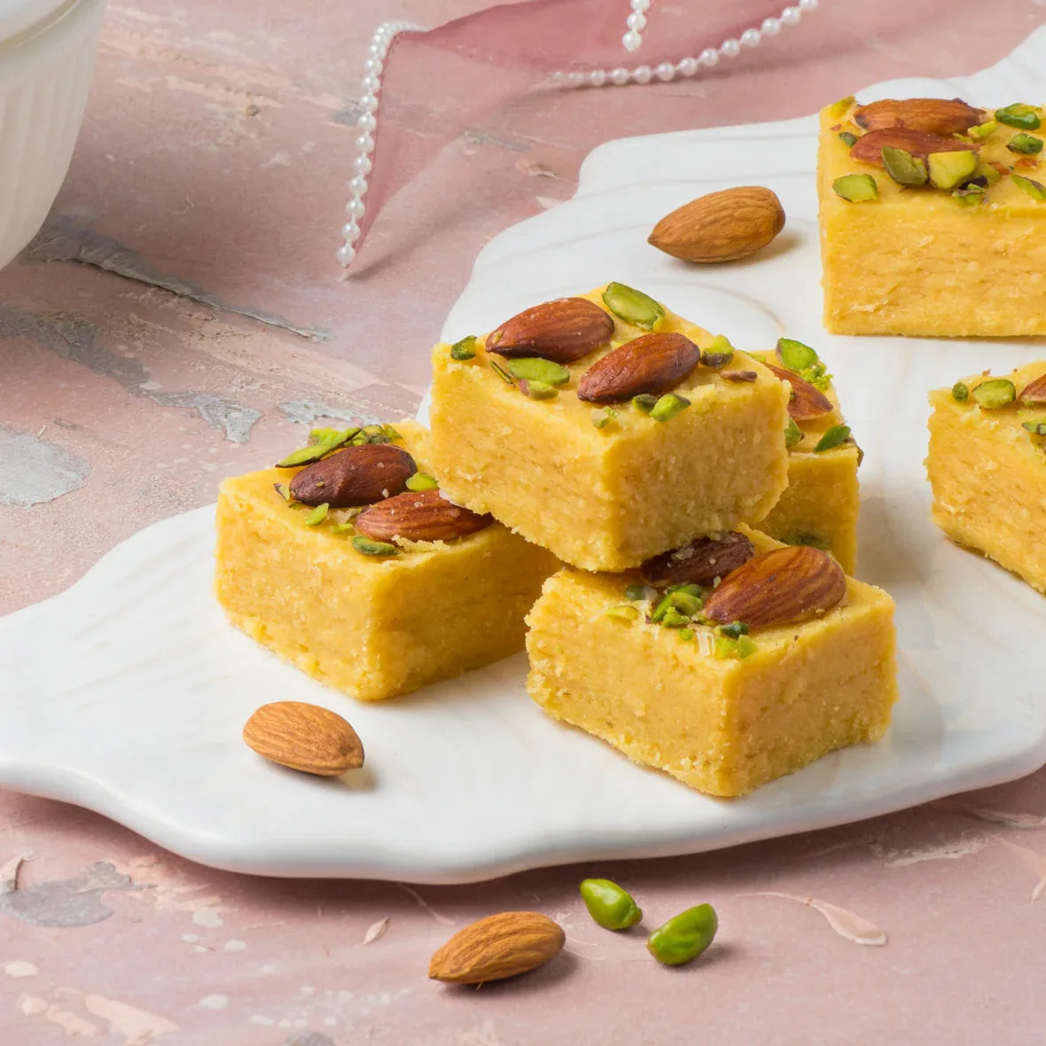 Bikanervala Sweets Special Patisa | Flaky Besan Mithai | Desi Ghee Indian Sweet 500 gm