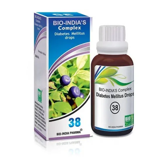 Bio India Homeopathy Complex 38 Diabetes Mellitus Drops | Natural Blood Sugar Support | Homeopathic Wellness Formula-1