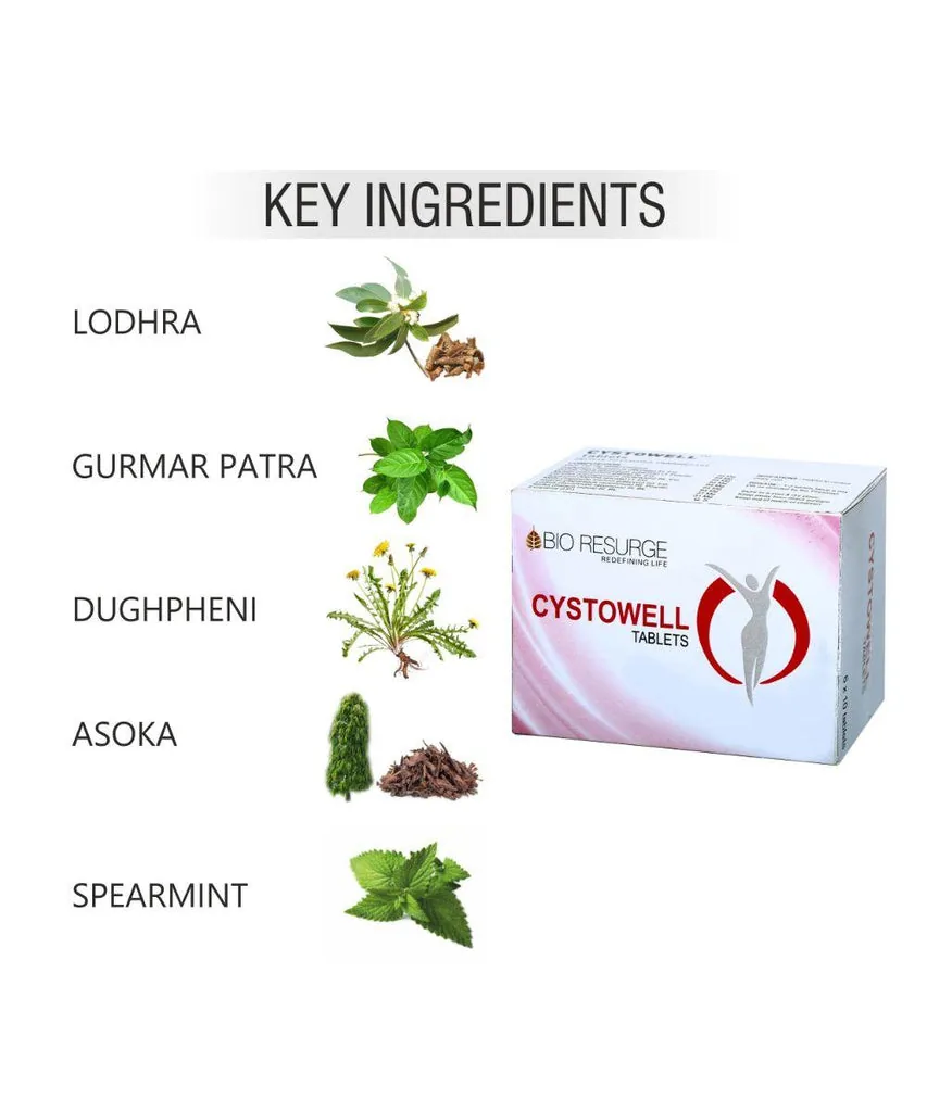 Bio Resurge Life Cystowell Tablets | Ayurvedic Women's Wellness Supplement | Supports Hormonal Balance & Ovarian Health-3