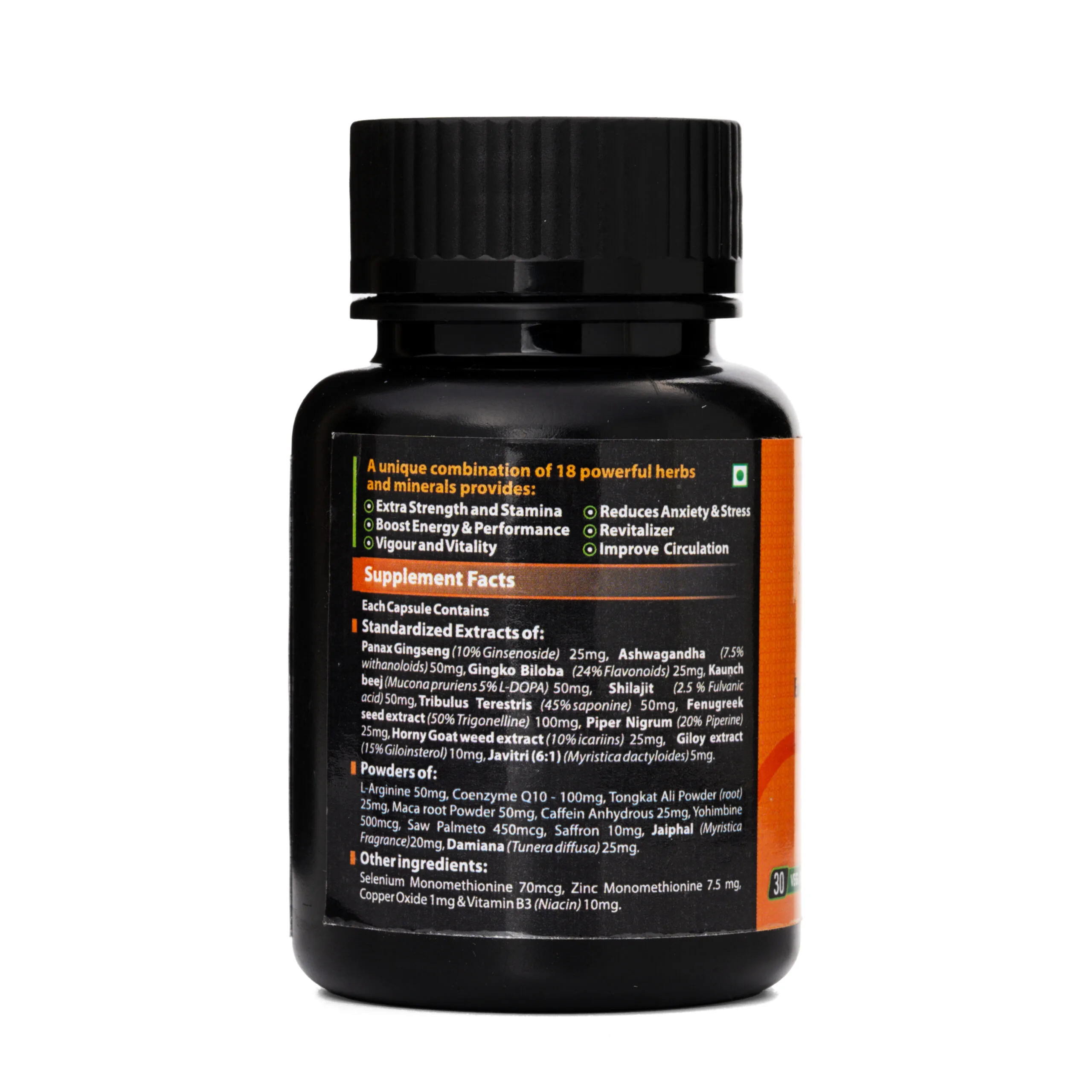 Bioqem Pharma Men's Drive Capsules | Herbal Vitality Supplement | Stamina & Strength Support-4